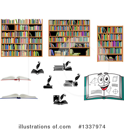 Royalty-Free (RF) Books Clipart Illustration by Vector Tradition SM - Stock Sample #1337974