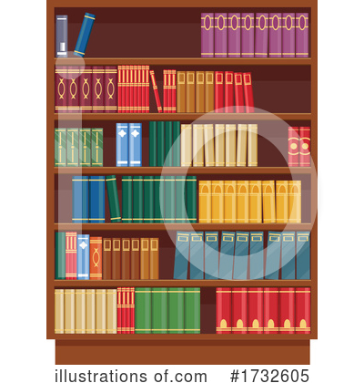 Book Shelf Clipart #1732605 by Vector Tradition SM