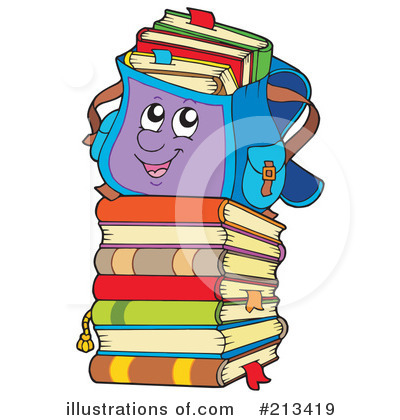 Royalty-Free (RF) Books Clipart Illustration by visekart - Stock Sample #213419
