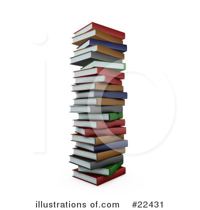 Royalty-Free (RF) Books Clipart Illustration by KJ Pargeter - Stock Sample #22431