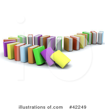 Royalty-Free (RF) Books Clipart Illustration by KJ Pargeter - Stock Sample #42249
