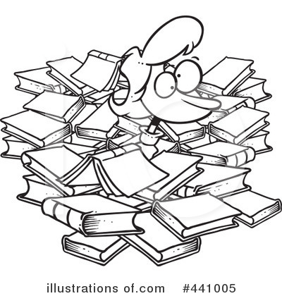 Royalty-Free (RF) Books Clipart Illustration by toonaday - Stock Sample #441005