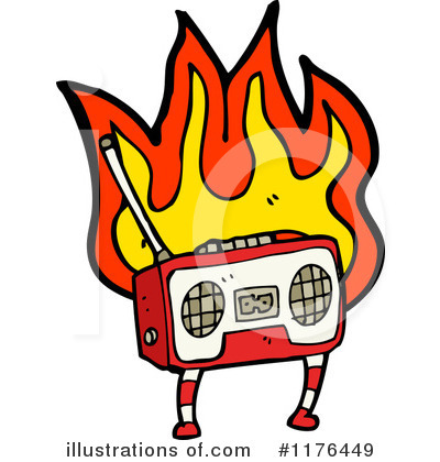 Royalty-Free (RF) Boom Box Clipart Illustration by lineartestpilot - Stock Sample #1176449