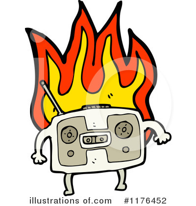 Royalty-Free (RF) Boom Box Clipart Illustration by lineartestpilot - Stock Sample #1176452