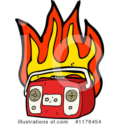 Royalty-Free (RF) Boom Box Clipart Illustration by lineartestpilot - Stock Sample #1176454