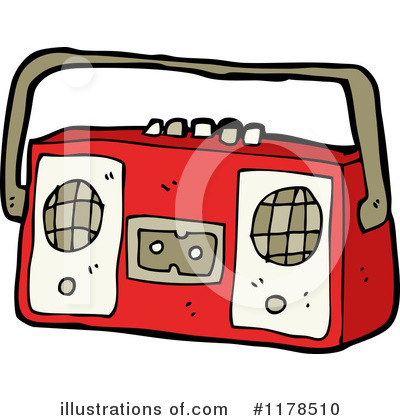 Royalty-Free (RF) Boom Box Clipart Illustration by lineartestpilot - Stock Sample #1178510