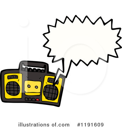Royalty-Free (RF) Boom Box Clipart Illustration by lineartestpilot - Stock Sample #1191609