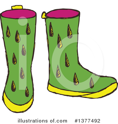 Rubber Boots Clipart #1377492 by Cherie Reve