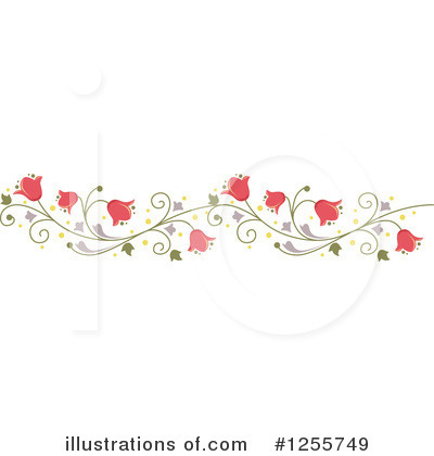 Floral Border Clipart #1255749 by BNP Design Studio