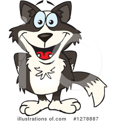 Royalty-Free (RF) Border Collie Clipart Illustration by Dennis Holmes Designs - Stock Sample #1278887
