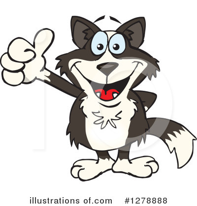 Royalty-Free (RF) Border Collie Clipart Illustration by Dennis Holmes Designs - Stock Sample #1278888