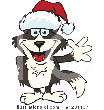 Royalty-Free (RF) Border Collie Clipart Illustration by Dennis Holmes Designs - Stock Sample #1281137