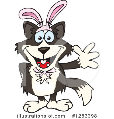Royalty-Free (RF) Border Collie Clipart Illustration by Dennis Holmes Designs - Stock Sample #1283398