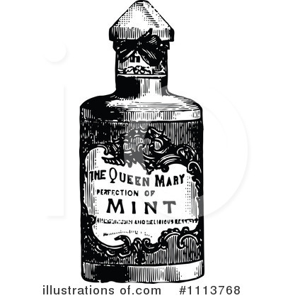 Royalty-Free (RF) Bottle Clipart Illustration by Prawny Vintage - Stock Sample #1113768