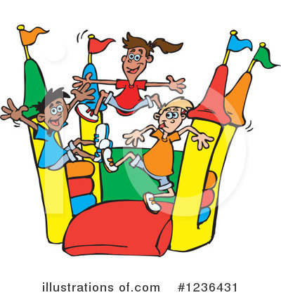 Bounce House Clipart #1236431 by Dennis Holmes Designs