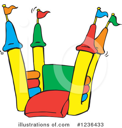 Bouncy House Clipart #1236433 by Dennis Holmes Designs