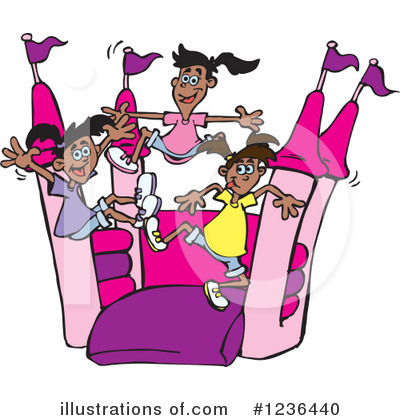 Royalty-Free (RF) Bouncy House Clipart Illustration by Dennis Holmes Designs - Stock Sample #1236440
