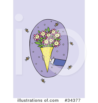 Royalty-Free (RF) Bouquet Clipart Illustration by Lisa Arts - Stock Sample #34377