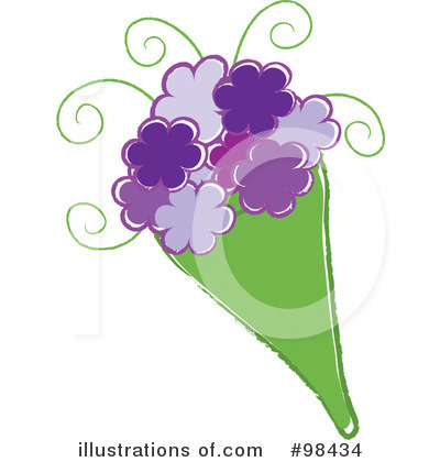 Royalty-Free (RF) Bouquet Clipart Illustration by Pams Clipart - Stock Sample #98434