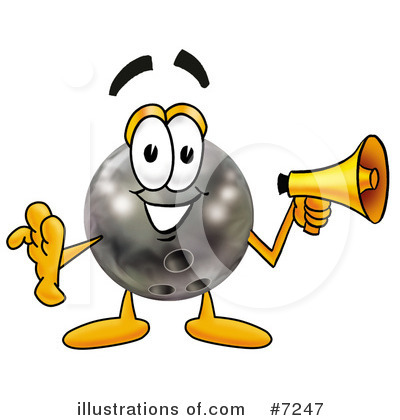 Royalty-Free (RF) Bowling Ball Clipart Illustration by Mascot Junction - Stock Sample #7247