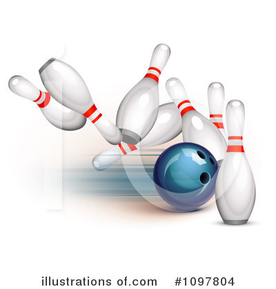 Royalty-Free (RF) Bowling Clipart Illustration by Oligo - Stock Sample #1097804