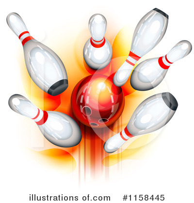Royalty-Free (RF) Bowling Clipart Illustration by Oligo - Stock Sample #1158445