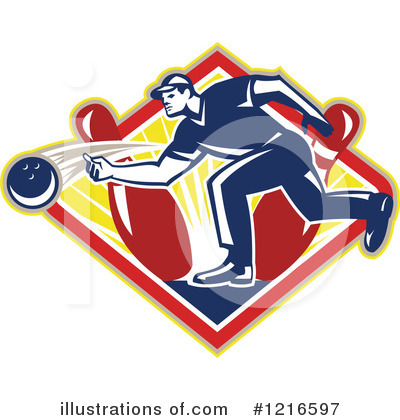 Royalty-Free (RF) Bowling Clipart Illustration by patrimonio - Stock Sample #1216597