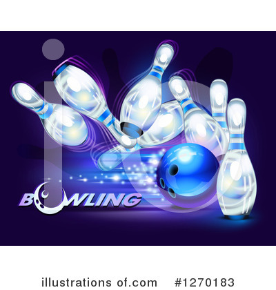 Royalty-Free (RF) Bowling Clipart Illustration by Oligo - Stock Sample #1270183