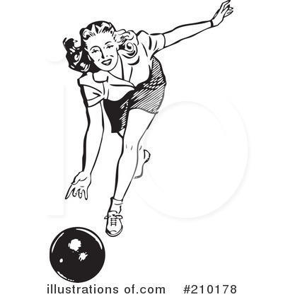 Royalty-Free (RF) Bowling Clipart Illustration by BestVector - Stock Sample #210178