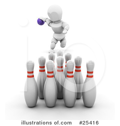 Royalty-Free (RF) Bowling Clipart Illustration by KJ Pargeter - Stock Sample #25416