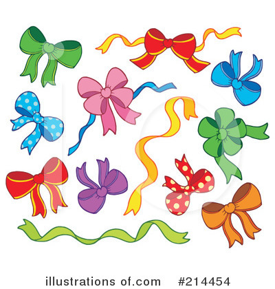 Royalty-Free (RF) Bows Clipart Illustration by visekart - Stock Sample #214454