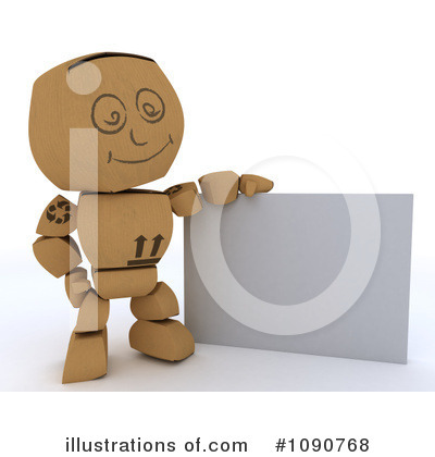 Royalty-Free (RF) Box Man Clipart Illustration by KJ Pargeter - Stock Sample #1090768