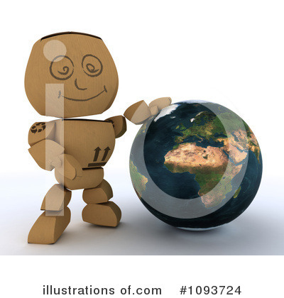 Royalty-Free (RF) Box Man Clipart Illustration by KJ Pargeter - Stock Sample #1093724