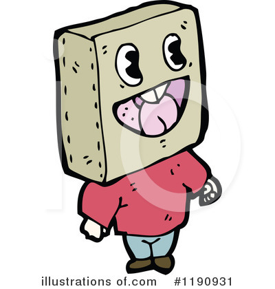 Royalty-Free (RF) Box Person Clipart Illustration by lineartestpilot - Stock Sample #1190931