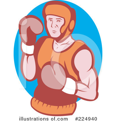 Royalty-Free (RF) Boxer Clipart Illustration by patrimonio - Stock Sample #224940