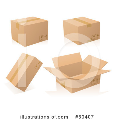 Royalty-Free (RF) Boxes Clipart Illustration by Oligo - Stock Sample #60407