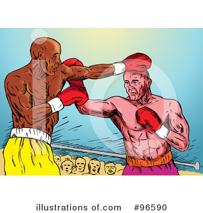 Royalty-Free (RF) Boxing Clipart Illustration by patrimonio - Stock Sample #96590