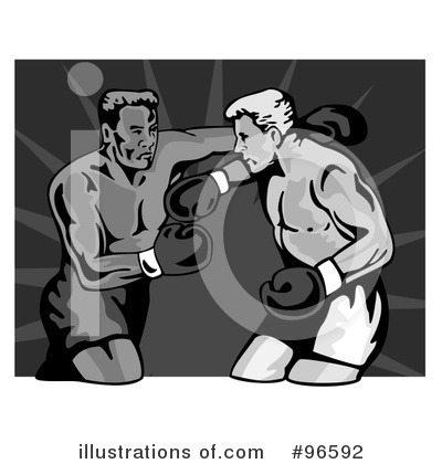 Royalty-Free (RF) Boxing Clipart Illustration by patrimonio - Stock Sample #96592