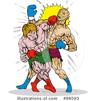 Royalty-Free (RF) Boxing Clipart Illustration by patrimonio - Stock Sample #96593