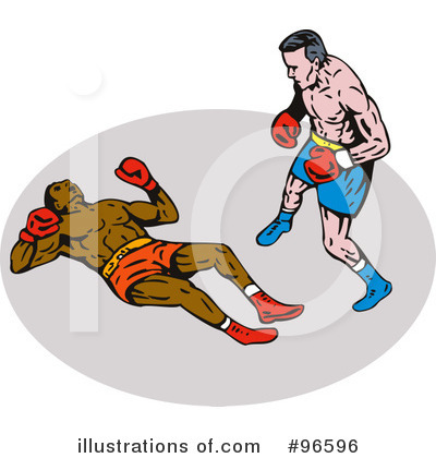 Royalty-Free (RF) Boxing Clipart Illustration by patrimonio - Stock Sample #96596