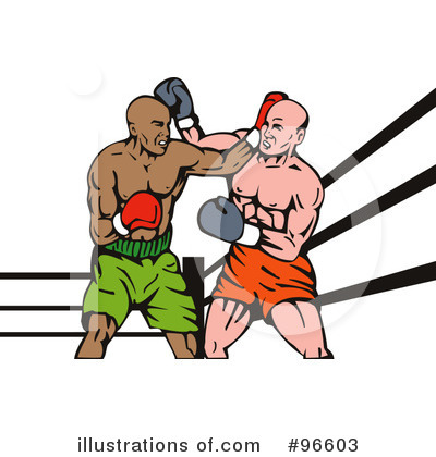 Royalty-Free (RF) Boxing Clipart Illustration by patrimonio - Stock Sample #96603