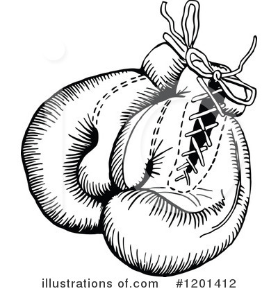 Royalty-Free (RF) Boxing Gloves Clipart Illustration by Prawny Vintage - Stock Sample #1201412