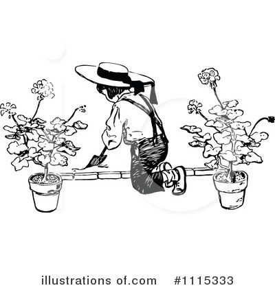 Potted Plant Clipart #1115333 by Prawny Vintage