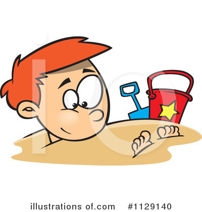 Buried In Sand Clipart #1129140 by toonaday