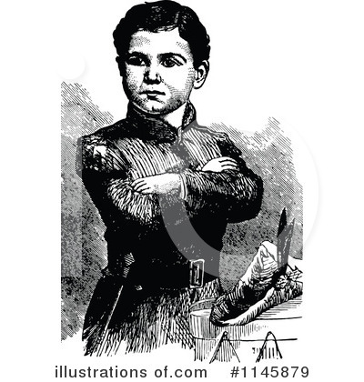 Royalty-Free (RF) Boy Clipart Illustration by Prawny Vintage - Stock Sample #1145879