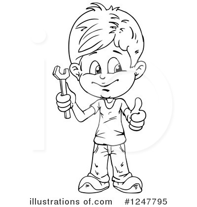 Royalty-Free (RF) Boy Clipart Illustration by merlinul - Stock Sample #1247795
