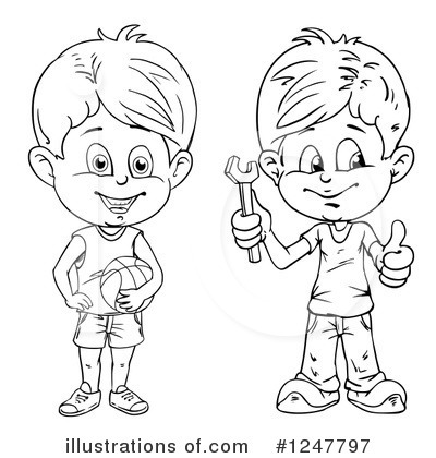 Royalty-Free (RF) Boy Clipart Illustration by merlinul - Stock Sample #1247797