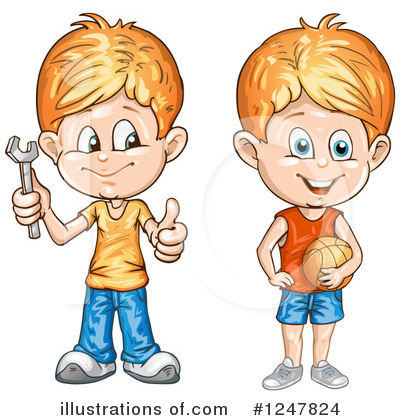 Royalty-Free (RF) Boy Clipart Illustration by merlinul - Stock Sample #1247824