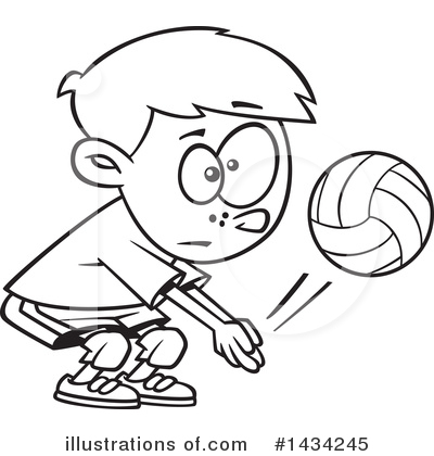Volleyball Clipart #1434245 by toonaday