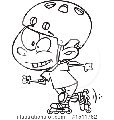 Rollerblading Clipart #1511762 by toonaday